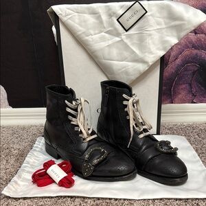 Gucci Black Leather Spirit Nero Boot